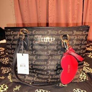 Juicy Couture Black and Gold Tote Bag
